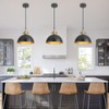 AURYNIX 12 Inch Farmhouse Pendant Lights, Black, 3 Pack