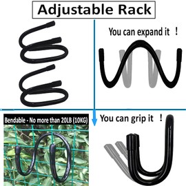 Pack of 2 - Chain Link Fence Hangers Chain Fence Hooks, Swimming Pool Pole Hanger for Telescoping Poles, Leaf Rakes, Skimmers, Nets, Brushes, Vacuum Hoses and More! - No Pool Accessories