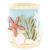 The Bridge Collection Coastal Toothbrush Holder with Starfish and Seashell