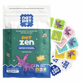 NATPAT Parches calmantes Pet Zen para Perros y Gatos: Alivio eficaz del estrés sin medicación para Viajes, Fuegos Artificiales y ansiedad por separaci