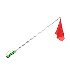 Telescopic Equestrian Training Flag Kit for Horse Training – Red and White Flags with Quick-Release Hook for Riding Practice