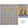 Gold Nail Stickers 3D Self-Adhesive Golden Flower Nail Supplies Laser