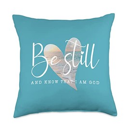 Be Still And Know Bible Verse Religious Throw Pillow