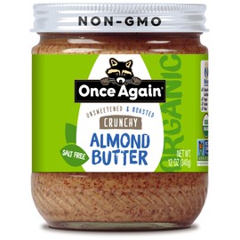 Once Again Organic, Crunchy Almond Butter - Salt Free, Unsweetened - 12 oz Jar