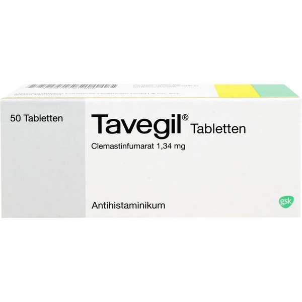 Tavegil Tabletten Antihistaminikum Reimport Kohlpharma, 50 pcs. Tablets