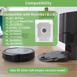 Vacuum Bags Compatible with j6, j6+, j7, j7+, i7, i7+, i3, i3+, i4, i4+, s9, s9+, Heavy-duty Dirt Disposal Bags for j7 Bags, i3 Vacuum Bags, i & s & j Series, 12Pack