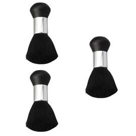Baluue 3pcs Cleaning Brush for Hairdressers and Convenient Broken Hair Removal Tool Handle for Barber Shops and Home Use Black