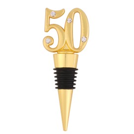 24-Pack 50 Wine Bottle Stopper for 50th Wedding Birthday Party Decoration 60 Years Old Wine Stopper Fun Gift for Wine Lovers (Gold 50th)