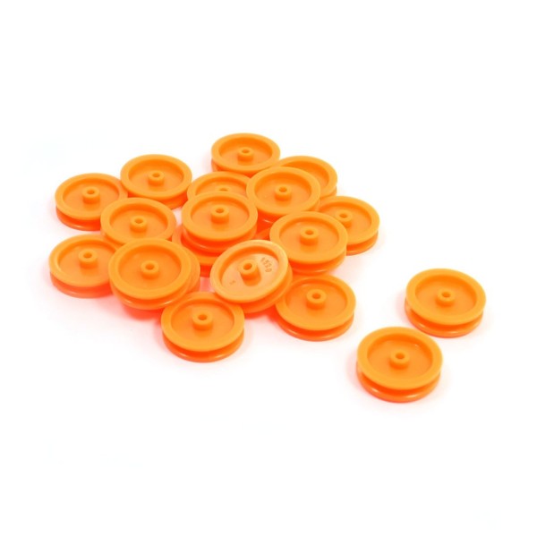 sourcingmap RC Model Airplane Orange Plastic DIY Belt Drive Gear