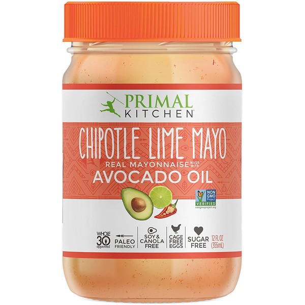 Primal Kitchen - Chipotle Lime Avocado Oil Mayo, Gluten and Dairy Free, Whole30 and Paleo Approved (12 oz)