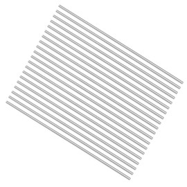 uxcell 20pcs Round Steel Metal Rods, 1.7mm x 100mm High Speed Steel (HSS) Lathe Bar Stock Tool, for Shaft Gear Drill Lathes Boring Machine Turning Miniature DIY Craft, 20pcs