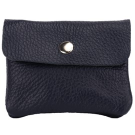 SH Leder Alba B087 Real Leather Small Handy Party Disco Card Holder Purse Travel Sport Holiday Compact Lifestyle Unisex 11 x 6.90 cm, darkblue, Casual