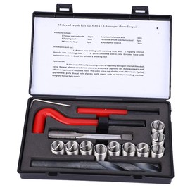 M14x1.5 Thread Repair Kit Thread Sleeve Screw Thread Repairing Kit Stainless Steel Female Thread Repairing Accessory Assortment Kit Threaded Insert Tool