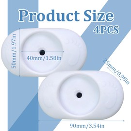 Pack of 4 Safety Wall Protection Pads, Stair Gate Screws, for Doors, Child Lock, Stair Gate, Children's Gate, Pet Stair Gate, Baby Gate, Wall Protection Pads No Drilling