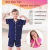 DIKFA Pajamas for Girls Child Button-Down Pjs 2 PCS Lounge
