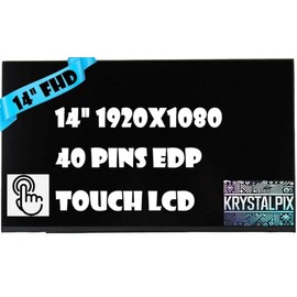 New KrystalPix LCD Display FITS- Replacement LCD for NV140FHM-T02 DPN V1J85 0V1J85 for Dell Latitude 5440 Precision 3480 14" Touchscreen FHD LCD LED Matte - OTP Touchscreen 40 pins Display New