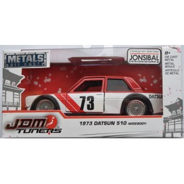 JDM Tuners 1973 Datsun 510, red/White [1:32 Scale die cast]