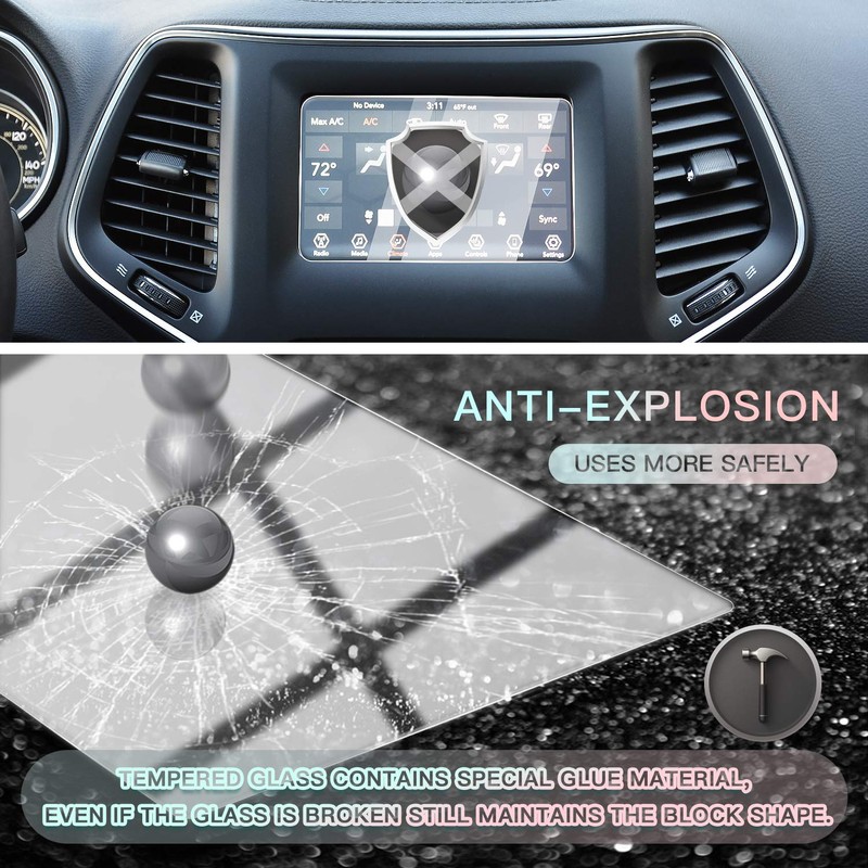 CDEFG for 2019 2020 2021 Cherokee Uconnect Navigation Touchscreen Protector