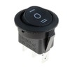 Black On/Off/On Round Latching 20mm Rocker Switch SPDT 3 Position