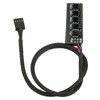 2Pcs PWM Fan Hub 5 Way 4Pin 13.8in Cable Length