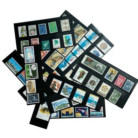 Philatelic Display Black Card Stamp Cover Stamp Collection Stamp Storage philatelic Album Stamps Collector Stamp Collecting Supplies Stamp Sleeves Stamp (1 Row Stamp Protective Cover 32 pcs)