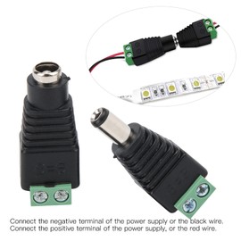 Hilitand Conector de Alimentación Macho y Hembra de 5.5x2.5 Mm, Adaptador para Cámaras, Luces LED y CCTV