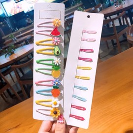 Snadulor 30PCS Girls Hair Clips Barrettes,Lovely Fruit Printed Pattern Metal Snap Hair Clips Cartoon Design Hairpins for Kids Teens.