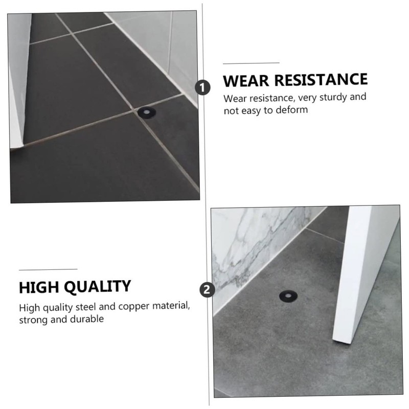 VILLFUL Invisible Door Stop Hidden Door Stopper Sturdy Stainless Steel