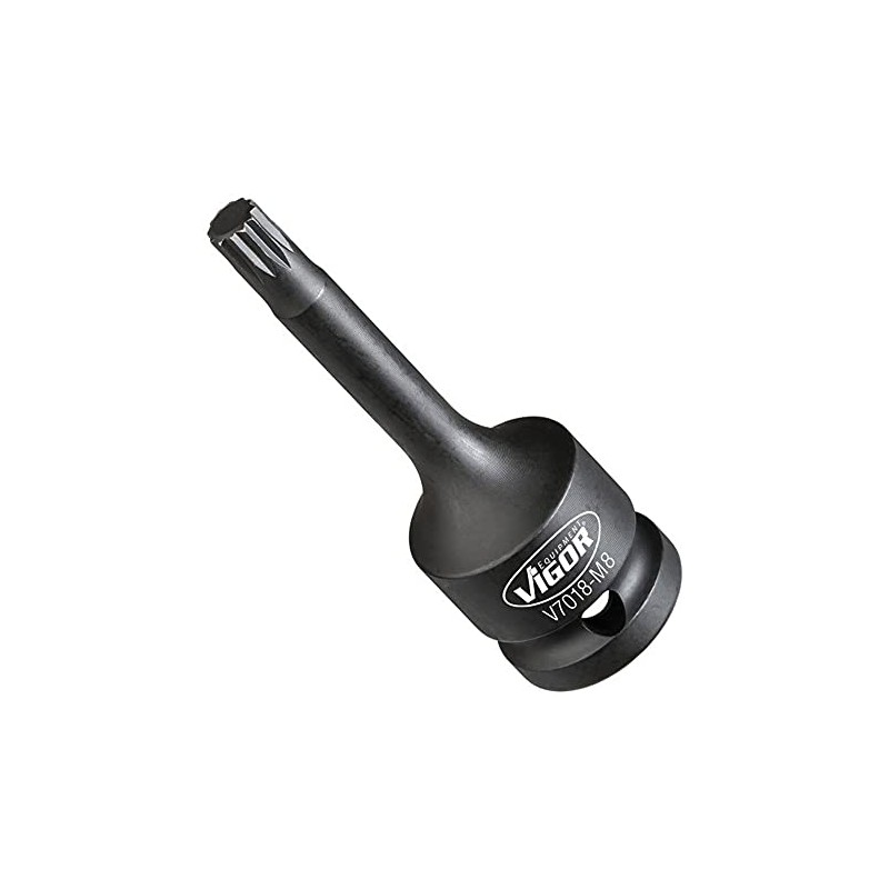 Vigor V7018-M8 1/2 Inch Multi-Tooth Impact Wrench Insert M8