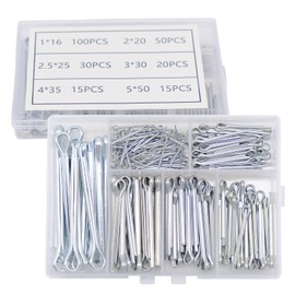 230 Cotter Pins Assorted Kit, Stainless Steel Split Pin Assortment, Cotter Pins Clip Key Fastener Fitting Panel Pins Kit with Storage Box, for Automotive Marine Machinery Engine Bike Repair（6 Sizes）