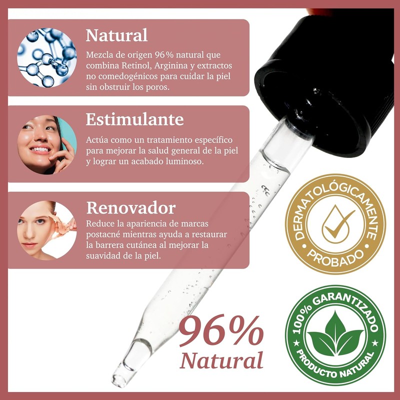 PURIFECT SUERO FACIAL REJUVENECEDOR RETINOL 96% NATURAL 30ML/1OZ