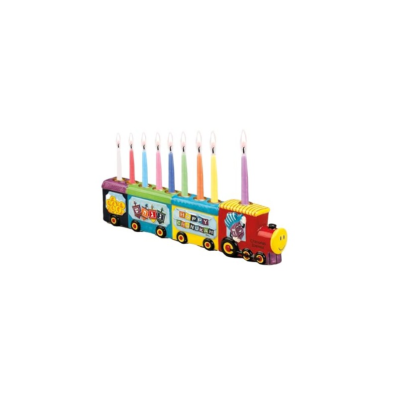 Rite Lite Ceramic Menorah, Multicolor, 11.5 x 1.25 x 2.75