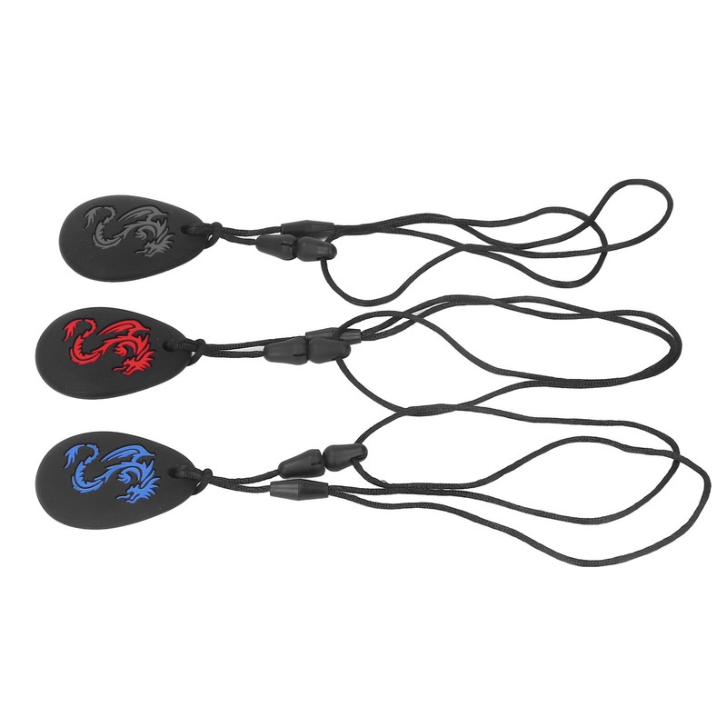 3pcs Baby Teethers Necklace Silicone Refrigerable Heat Resistant Soothing Gum