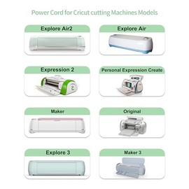 Power Cord for Cricut Explore air 2,Expression 2,Maker Explore Explore Air Explore One Create Cake Mini Original Replacement for Cricut Maker KSAH1800250T1M2 Cutting 18V Charger Power Supply (White)