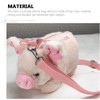 1pc Messenger Bag Small Fuzzy Shoulder Pouch Cartoon Pig Bag