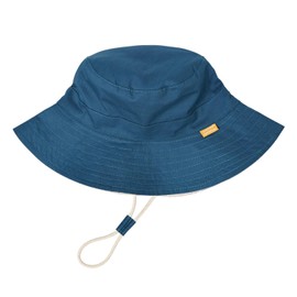 Baby Sun Hat for Boy Girl Toddler Summer Bucket Hat,Kids Sun Protection Beach Cotton Baby Hats 2-4Years Lake Blue