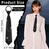 GHTIYLP Black Tie for Women Pre-tied Adjustable Womens Tie, Punk