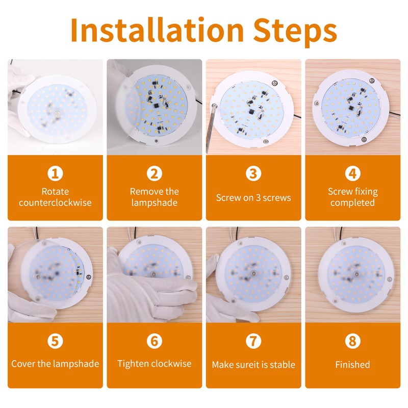 RVZONE RV Lights Interior, 5 Inch RV LED Ceiling Puck