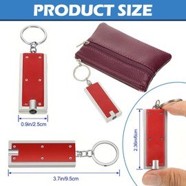 LED Keyring Torch - 14 PCS Keychain Light, Mini Square LED Flashlight, Fashionable Key Ring Light, Pocket Keychain Flashlight, Portable Colorful Keyring Torch for Outdoor, Emergency Daily Use Adult