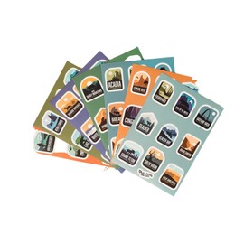 Vagabond Heart 63 National Park Stickers Collection - 1.25 inch Tall - All 63 NP Vinyl Decals - Great Souvenir or Gift - Scrapbook Stickers