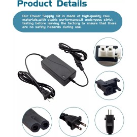 Ergo, Extend, Sealy Ease or Ease 2.0 and Serta Ergo Adjustable Bed Base 3 Piece Switching Power Supply Adapter Kit Replacement