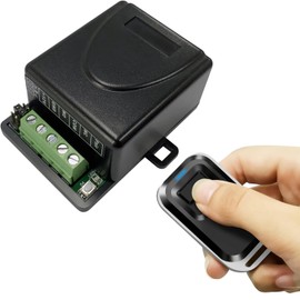 UHPPOTE 12VDC RF Wireless Remote Control Switch 433.92MHz 1-Channel for Garage Door Openers, Electirc Lock, LED Lights