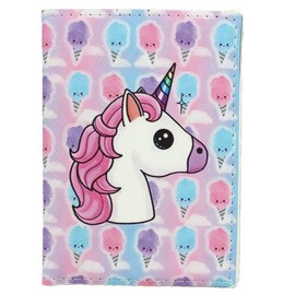 Cute Women Passport Horder PU Leather Passport Cover Travel Unicorn Passport Book Holder For Girls Teens, Unicorn D, Cute