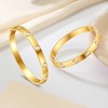 WATEFOER Pack of 2 Bangle Gold Women's 18k Gold Plated
