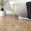 Gatco 1443B, Modern Rectangle Base Freestanding Toilet Paper Holder with