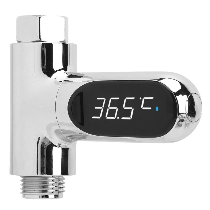 BuyWeek Shower Thermometer, LED Digital Baby Bath Thermometer, Aluminium Shower
