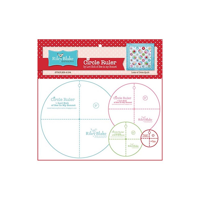 Riley Blake Circle Ruler Set 4/Pkg-9", 6", 4", 2"