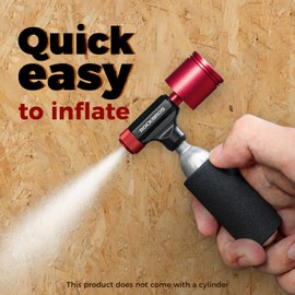 ROCKBROS CO2 Fahrradpumpe Minipumpe für Presta & Schrader Ventile Kartuschenpumpe Schnelles Aufpumpen Von Fahrradreifen für Fahrrad, Rennrad MTB Keine Kartusche mit Barometer