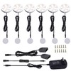 AIBOO 12V LED Under Cabinet Lights Kit 6 Pack Black