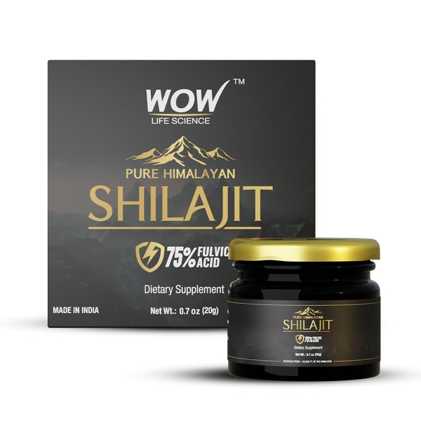 WOW Life Science Pure Himalayan Shilajit/Shilajeet Resin - 20g |